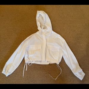Zara Hooded Cropped Button Down